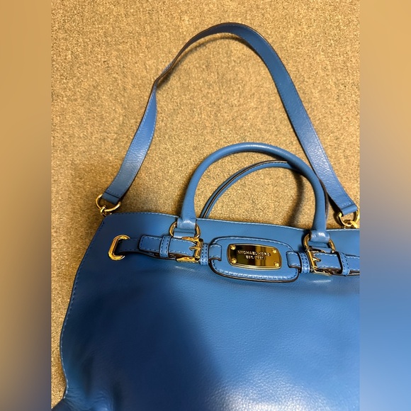 Michael Kors Hamilton Large EW Leather Tote Heritage Blue 35F0GHMT3L - Picture 6 of 16